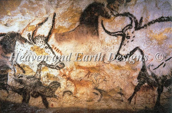 QS Bull Horse - Ancient Stone Wall Painting